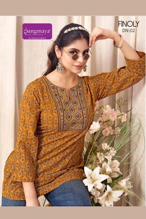 Rangmaya finoly short top wholesale kurtis in tumkur